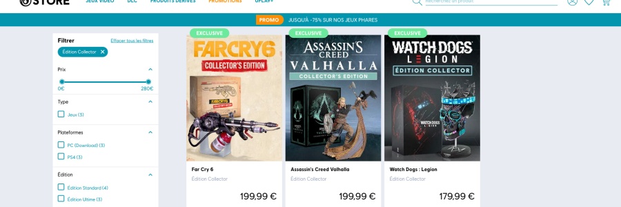 Ubisoft Store - No Physical Xbox One Collector Edition in Europe - Far Cry 6 - Assassin's Creed Valhalla - Watch Dogs Legion